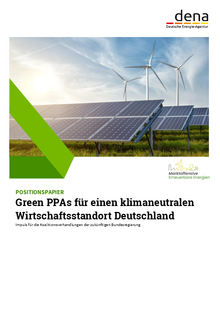 POSITIONSPAPIER: Green PPAs für einen klimaneutralen Wirtschaftsstandort Deutschland
