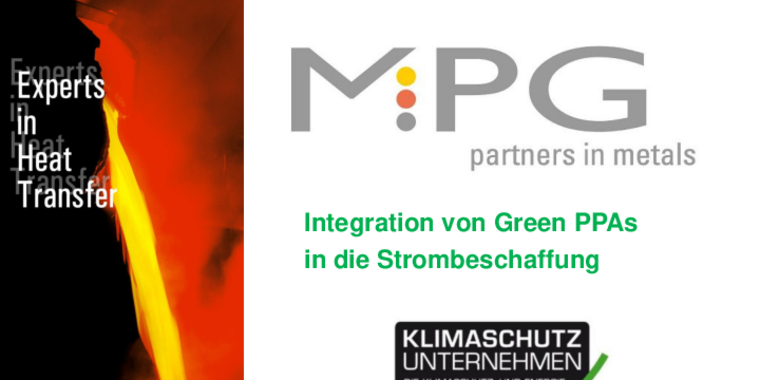 MPG Mendener Präzisionsrohr: Integration von Green PPAs in die Strombeschaffung 